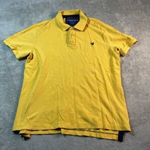 American Eagle Outfitters‎ The Eagle Polo Short Sleeve Casual XL Men's Yellow